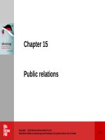 Lecture Advertising and promotion (2/e) – Chapter 15: Public relations