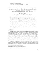 Một hướng dạy từ vựng tiếng Việt cho người nước ngoài từ góc độ ngôn ngữ - văn hóa (qua trường hợp trường từ vựng “thức ăn”)