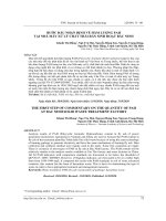 Bước đầu nhận định về hàm lượng PAH tại nhà máy xử lý chất thải rắn sinh hoạt Bắc Ninh