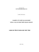 nghiên cứu một số giải pháp nâng cao an ninh trên mạng manet 