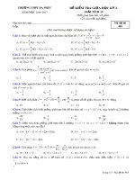 Đề kiểm tra giữa học kì 2 Giải tích lớp 12 năm học 2016-2017 – Trường THPT Đa Thức (Mã đề 485)
