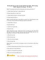 Đề thi giữa học kì 2 môn Giáo dục công dân lớp 12 năm học 2018-2019 – Trường THPT Nguyễn Chí Thanh