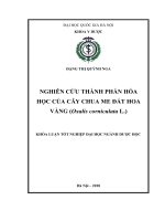 Nghiên cứu thành phần hóa học của cây chua me đất hoa vàng (oxalis corniculata l ) 