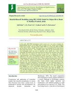 Rainfall-runoff modelling using HEC-HMS model for shipra river basin in Madhya Pradesh, India