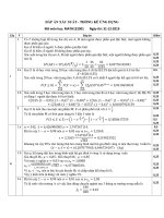 Đáp án đề thi học kỳ I năm học 2019-2020 môn Xác suất - Thống kê ứng dụng - ĐH Sư phạm Kỹ thuật
