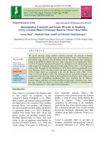 Determination of maturity and genetic diversity in mandarin (Citrus reticulata Blanco) genotypes based on citrus colour index