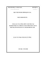 Năng lực của công chức làm việc tại bộ phận một cửa thuộc UBND cấp xã trên địa bàn huyện ba vì, thành phố hà nội 