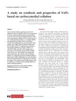 A study on synthesis and properties of SAPs based on carboxymethyl cellulose