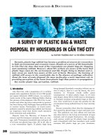 A survey of plastic bag & waste disposal by households in Cần Thơ city