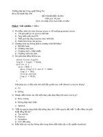 Đề thi cuối học kỳ II môn Hệ điều hành - ĐH Công nghệ Thông tin