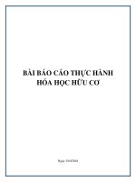 BÁO CÁO THỰC HÀNH HÓA HỮU CƠ