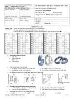 Đáp án đề thi cuối kỳ học kỳ I năm học 2018-2019 môn Dung sai - Kỹ thuật đo (Mã đề 01) - ĐH Sư phạm Kỹ thuật