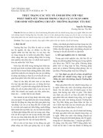 Thực trạng các yếu tố ảnh hưởng tới việc phát triển sức nhanh trong chạy cự ly ngắn 100m cho sinh viên không chuyên trường Đại học Tây Bắc