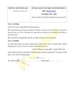 Đề khảo sát chất lượng đội tuyển học sinh giỏi môn Ngữ văn lớp 12 năm học 2019-2020 – Trường THPT Đồng Đậu