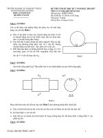 Đáp án đề thi học kỳ I năm học 2016-2017 môn Cơ sở công nghệ chế tạo máy - ĐH Sư phạm Kỹ thuật