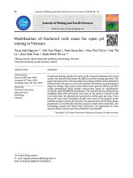 Mô phỏng hệ khe nứt trong khối đá phục vụ khai thác mỏ lộ thiên ở Việt Nam