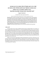 Đánh giá của sinh viên về hiệu quả của việc sử dụng yếu tố phi ngôn ngữ trong giảng dạy tiếng Nga tại khoa Tiếng Nga, trường Đại học Ngoại ngữ, Đại học Huế