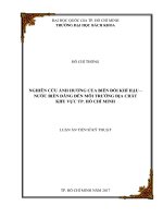 Nghiên cứu ảnh hưởng của biến đổi khí hậu   nước biển dâng đến môi trường địa chất khu vực tp  hồ chí minh merged