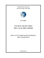 đồ án xây dựng chương trình thực tại ảo trên android