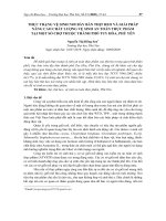 Thực trạng vệ sinh nơi bày bán thịt heo và giải pháp nâng cao chất lượng vệ sinh an toàn thực phẩm tại một số chợ thuộc thành phố Tuy Hòa, Phú Yên
