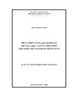 Phát triển năng lực đánh giá kết quả học tập của học sinh cho sinh viên ngành sư phạm toán 