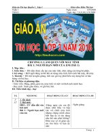 Giáo án tin học lớp 3 quyển 1 năm học 2020   2021