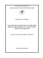 cạnh tranh đa thị trường tác động đến hiệu quả hoạt động của các ngân hàng thương mại việt nam 