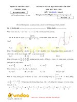 Đề thi giao lưu học sinh giỏi cấp tỉnh môn Toán lớp 12 năm học 2019-2020 - Cụm các trường THPT Bắc Ninh (Mã đề 132)