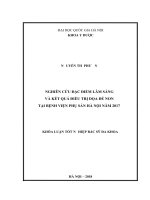 Nghiên cứu đặc điểm lâm sàng và kết quả điều trị dọa đẻ non tại bệnh viện phụ sản hà nội năm 2017001 