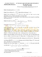 Đề thi khảo sát chất lượng học sinh giỏi môn Toán lớp 12 năm học 2019-2020 - Trường THPT Yên Lạc 2