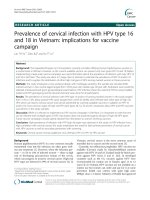 Prevalence of cervical infection with HPV type 16 and 18 in Vietnam: Implications for vaccine campaign