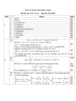 Đáp án đề thi học kỳ I năm học 2019-2020 môn Toán ứng dụng - ĐH Sư phạm Kỹ thuật