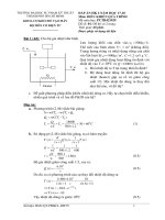 Đáp án đề thi học kỳ II năm 2017-2018 môn Điều khiển quá trình (Đề số 1) - ĐH Sư phạm Kỹ thuật