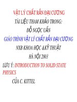 Bài giảng Vật lý chất rắn đại cương – Chương 1: Cấu trúc tuần hoàn của tinh thể