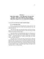 Sở hữu trí tuệ trong hoạt động kinh doanh thương mại và vấn đề bảo vệ quyền sở hữu trí tuệ: Phần 2