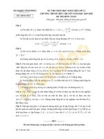 Đề thi chọn học sinh giỏi môn Toán lớp 12 năm học 2019-2020 – Sở Giáo dục và Đào tạo Vĩnh Phúc (Đề chính thức)