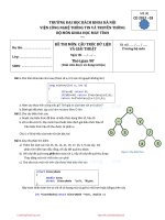 Đề thi Cấu trúc dữ liệu và giải thuật (Mã đề 03) - Đại học Bách khoa Hà Nội