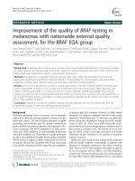 Improvement of the quality of BRAF testing in melanomas with nationwide external quality assessment, for the BRAF EQA group