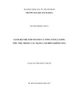 Giảm độ trễ end to end và tổng năng lượng tiêu thụ trong các mạng cảm biến không dây merged