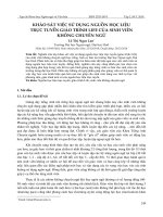 Khảo sát việc sử dụng nguồn học liệu trực tuyến giáo trình life của sinh viên không chuyên ngữ
