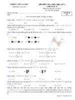 Đề kiểm tra giữa học kì 2 Giải tích lớp 12 năm học 2016-2017 – Trường THPT Đa Thức (Mã đề 743)