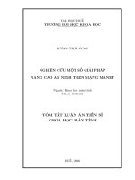 nghiên cứu một số giải pháp nâng cao an ninh trên mạng manet tt 