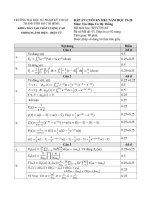 Đáp án đề thi cuối kỳ I năm học 2019-2020 môn Tín hiệu và hệ thống (Mã đề 1) - ĐH Sư phạm Kỹ thuật