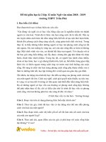 Đề kiểm tra giữa học kì 2 môn Ngữ văn lớp 12 năm học 2018-2019 – Trường THPT Trần Phú