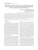 Bồi dưỡng năng lực giải quyết vấn đề trong dạy học giải toán phương trình Đi - Ô - Phăng cho học sinh THPT tỉnh Xay Nhạ Bu Ly nước CHDCND Lào
