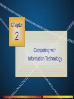 Lecture Management information systems (9/e) – Chapter 2: Competing with information technology