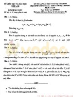 Đề thi chọn học sinh giỏi tham gia đội tuyển cấp quốc gia môn Toán lớp 12 năm học 2020-2021 – Sở Giáo dục và Đào tạo Đắk Lắk (Đề chính thức)