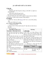 Giáo án Tin học 12 - Bài 7: Liên kết giữa các bảng