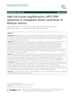 High-risk human papillomavirus (HPV) DNA sequences in metaplastic breast carcinomas of Mexican women