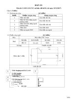 Đáp án đề thi cuối học kỳ I năm 2017-2018 môn CAD/CAM-CNC cơ bản – ĐH Sư phạm Kỹ thuật